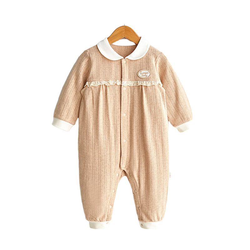Baby Unisex Muslin&Ribbed Jumpsuits Wholesale 221130347