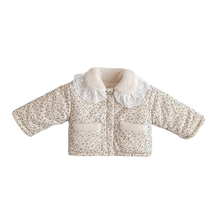 Baby Girls Flower Print Jackets Outwears Wholesale 221130379