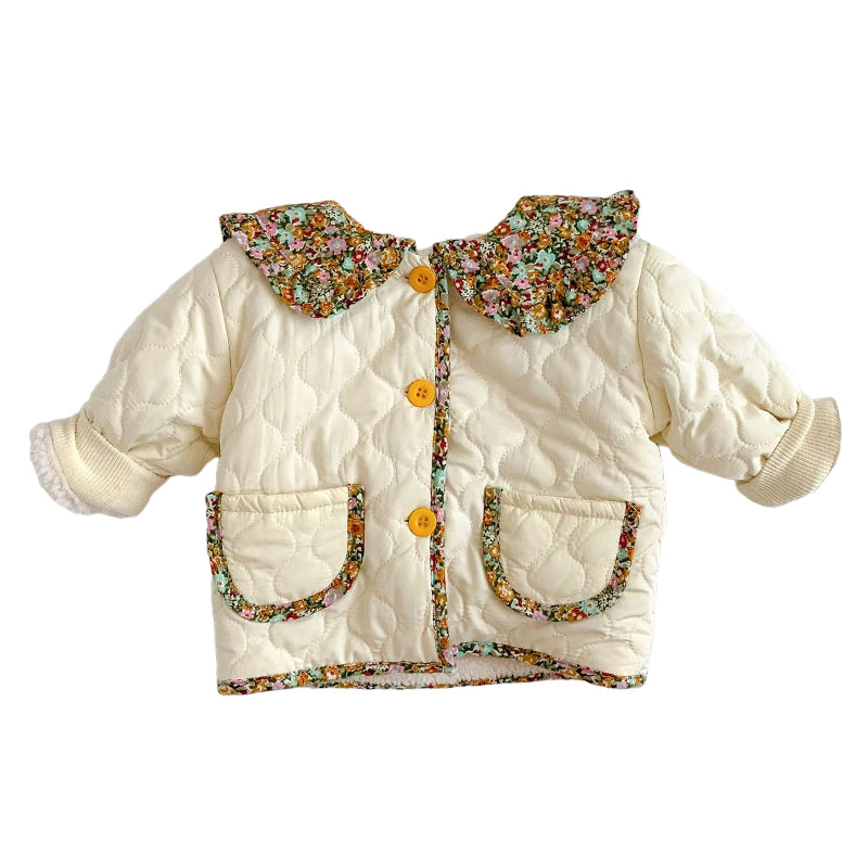 Baby Kid Girls Flower Print Jackets Outwears Wholesale 221130394