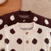 Load image into Gallery viewer, Baby Girls Polka dots Print Sweaters Wholesale 221130531
