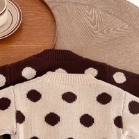 Load image into Gallery viewer, Baby Girls Polka dots Print Sweaters Wholesale 221130531
