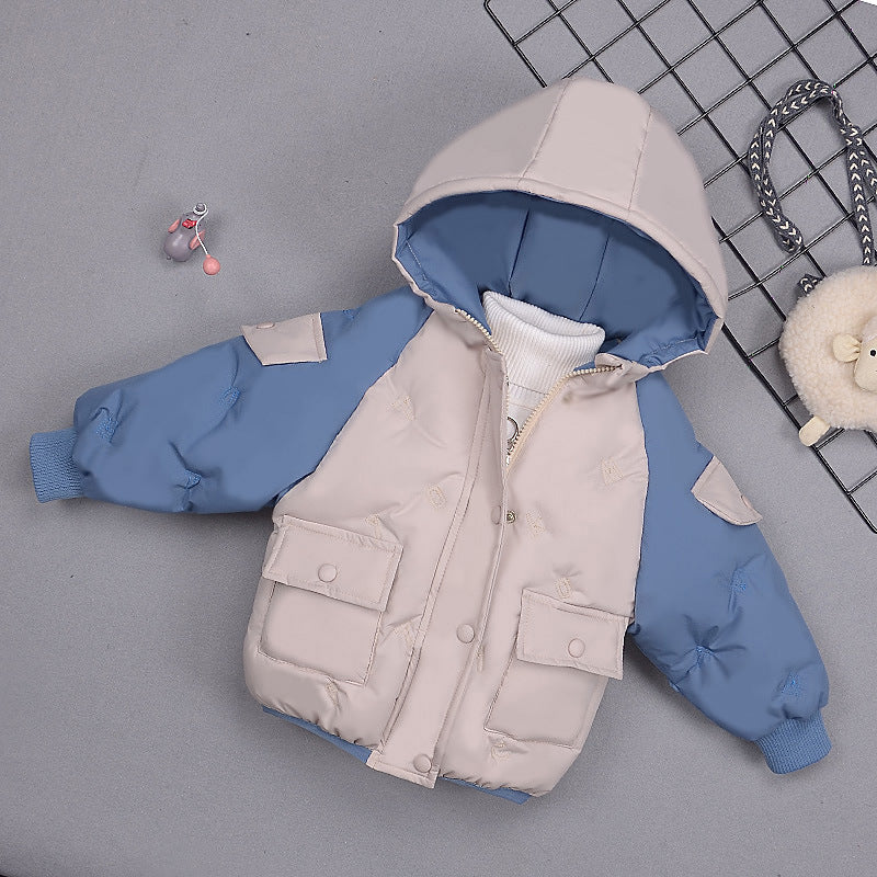 Baby Kid Unisex Letters Color-blocking Cartoon Print Jackets Outwears Wholesale 22113055