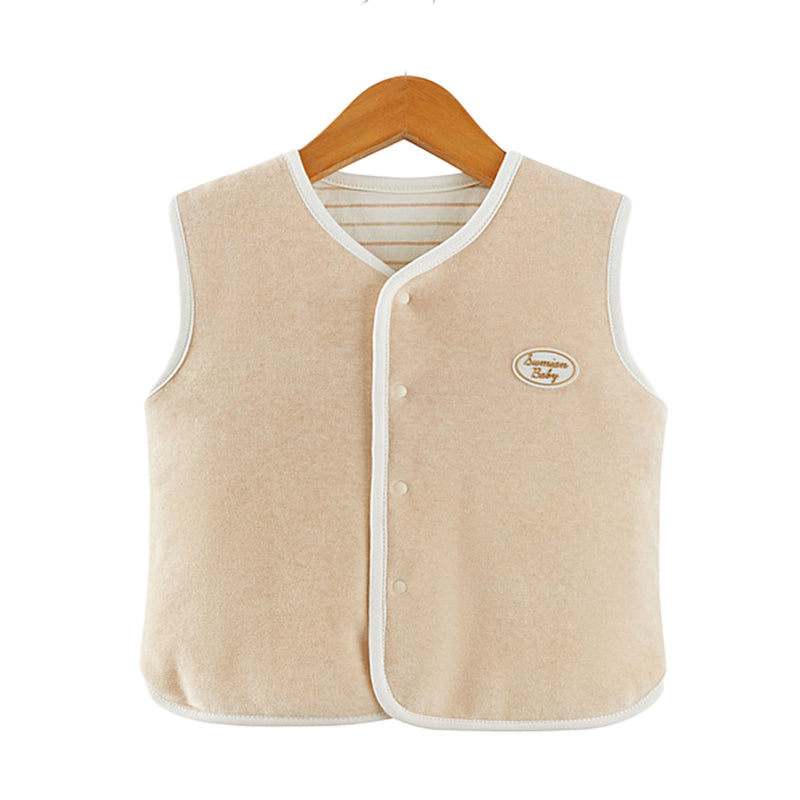 Baby Unisex Solid Color Vests Waistcoats Wholesale 221130579