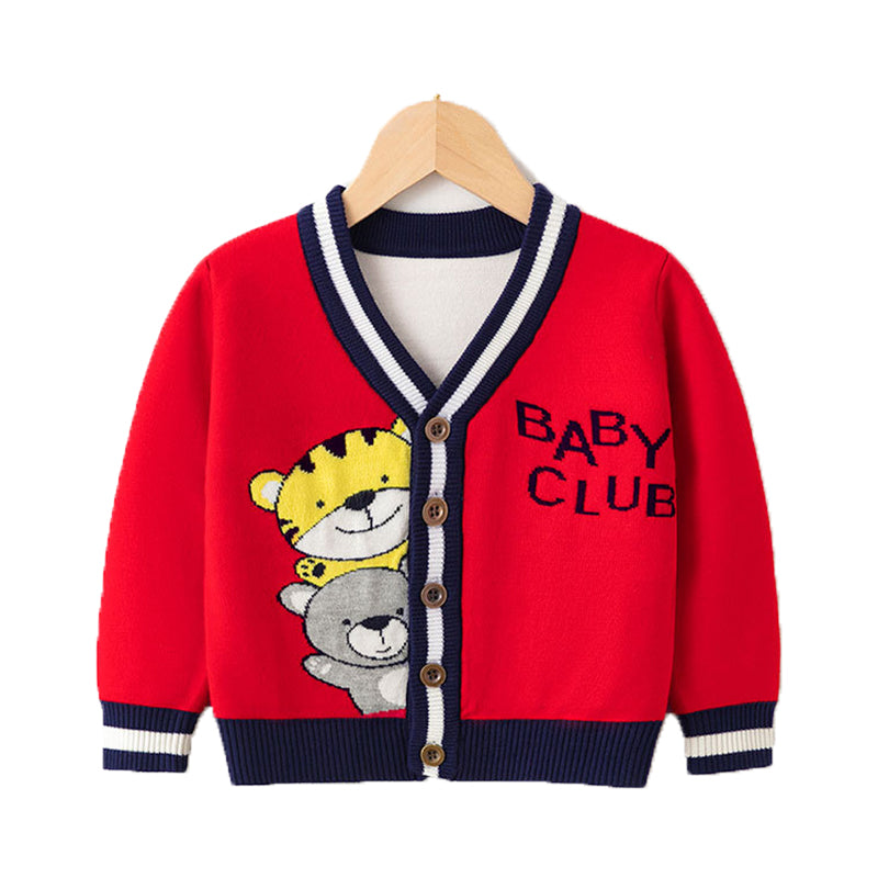 Baby Kid Unisex Animals Cartoon Crochet Cardigan Wholesale 22113061