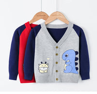 Load image into Gallery viewer, Baby Kid Boys Dinosaur Cartoon Crochet Cardigan Wholesale 22113065
