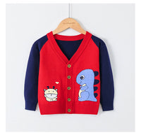 Load image into Gallery viewer, Baby Kid Boys Dinosaur Cartoon Crochet Cardigan Wholesale 22113065
