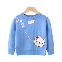 Load image into Gallery viewer, Kid Girls Flower Cartoon Crochet Sweaters Wholesale 22113095
