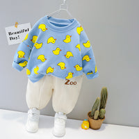 Load image into Gallery viewer, 2 Pieces Set Baby Kid Unisex Animals Cartoon Print Hoodies Swearshirts And Letters Pants Wholesale 22120103
