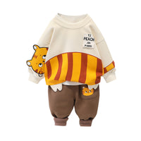 Load image into Gallery viewer, 2 Pieces Set Baby Kid Boys Letters Print Tops And Cartoon Pants Wholesale 22120114
