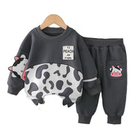 Load image into Gallery viewer, 2 Pieces Set Baby Kid Boys Letters Print Tops And Cartoon Pants Wholesale 22120114
