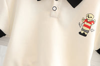 Load image into Gallery viewer, 2 Pieces Set Baby Kid Boys Cartoon Print Polo Shirts And Solid Color Pants Wholesale 22120115
