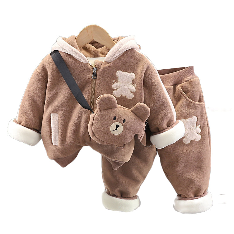 2 Pieces Set Baby Kid Unisex Letters Cartoon Jackets Outwears And Pants Wholesale 221201201
