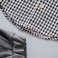 Load image into Gallery viewer, 3 Pieces Set Baby Kid Boys Checked Shirts Solid Color Blazers And Pants Wholesale 221201207
