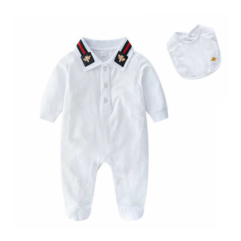 Baby Unisex Embroidered Jumpsuits Wholesale 22120202