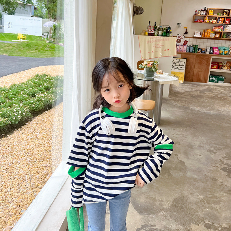 Baby Kid Unisex Striped Tops Wholesale 221202121
