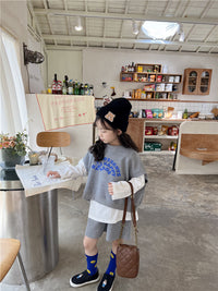 Load image into Gallery viewer, 2 Pieces Set Baby Kid Girls Letters Tops And Solid Color Shorts Wholesale 221202131
