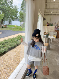 Load image into Gallery viewer, 2 Pieces Set Baby Kid Girls Letters Tops And Solid Color Shorts Wholesale 221202131
