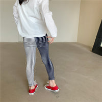 Load image into Gallery viewer, Baby Kid Girls Striped Color-blocking Pants Leggings Wholesale 221202163
