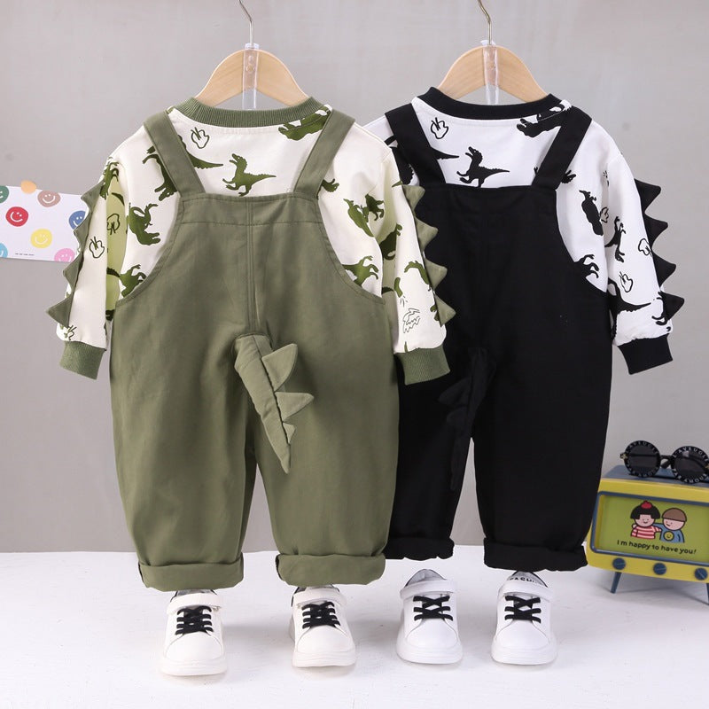 2 Pieces Set Baby Kid Unisex Dinosaur Tops And Jumpsuits Wholesale 221202165