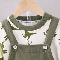 Load image into Gallery viewer, 2 Pieces Set Baby Kid Unisex Dinosaur Tops And Jumpsuits Wholesale 221202165
