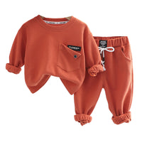 Load image into Gallery viewer, 2 Pieces Set Baby Kid Boys Solid Color Tops And Pants Wholesale 221202168

