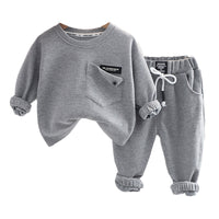 Load image into Gallery viewer, 2 Pieces Set Baby Kid Boys Solid Color Tops And Pants Wholesale 221202168
