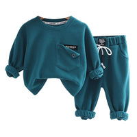 Load image into Gallery viewer, 2 Pieces Set Baby Kid Boys Solid Color Tops And Pants Wholesale 221202168
