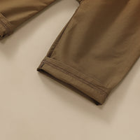 Load image into Gallery viewer, 2 Pieces Set Baby Kid Unisex Striped Tops And Solid Color Jumpsuits Wholesale 22120218
