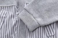 Load image into Gallery viewer, 3 Pieces Set Baby Kid Boys Cartoon Print Hoodies Swearshirts And Striped Cardigan And Solid Color Pants Wholesale 221202181
