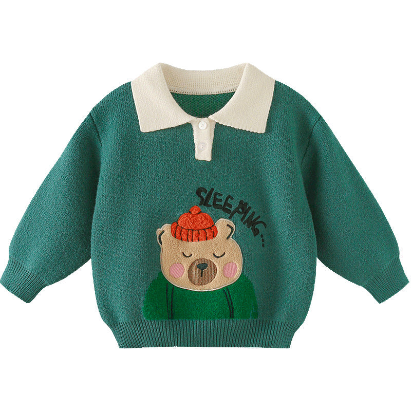 Baby Kid Unisex Letters Cartoon Crochet Sweaters Wholesale 221202253