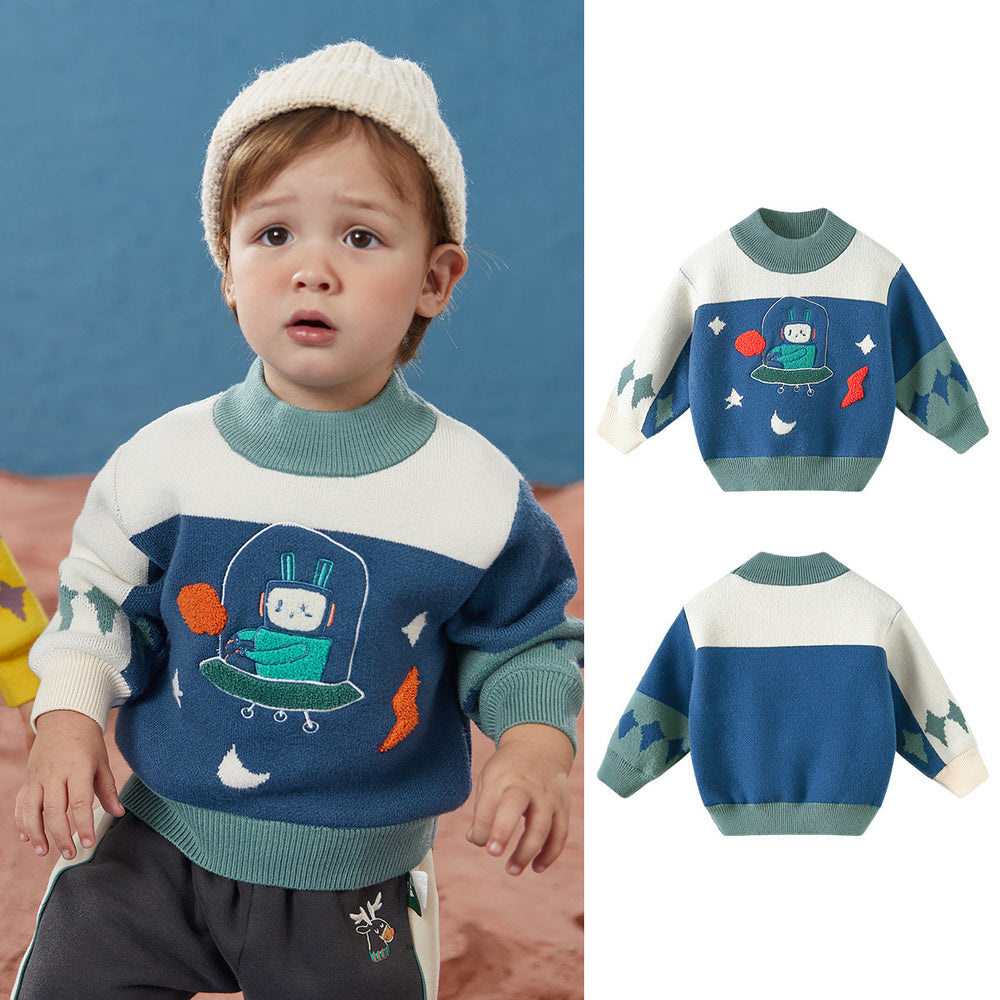 Baby Kid Unisex Cartoon Embroidered Sweaters Knitwear Wholesale 221202274