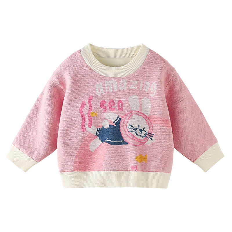 Baby Kid Unisex Letters Cartoon Sweaters Knitwear Wholesale 221202276