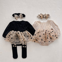Load image into Gallery viewer, Baby Girls Color-blocking Polka dots Rompers Wholesale 221202281
