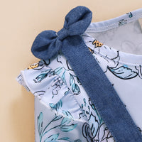 Load image into Gallery viewer, 2 Pieces Set Baby Kid Girls Flower Print Tops And Solid Color Skirts Wholesale 22120229
