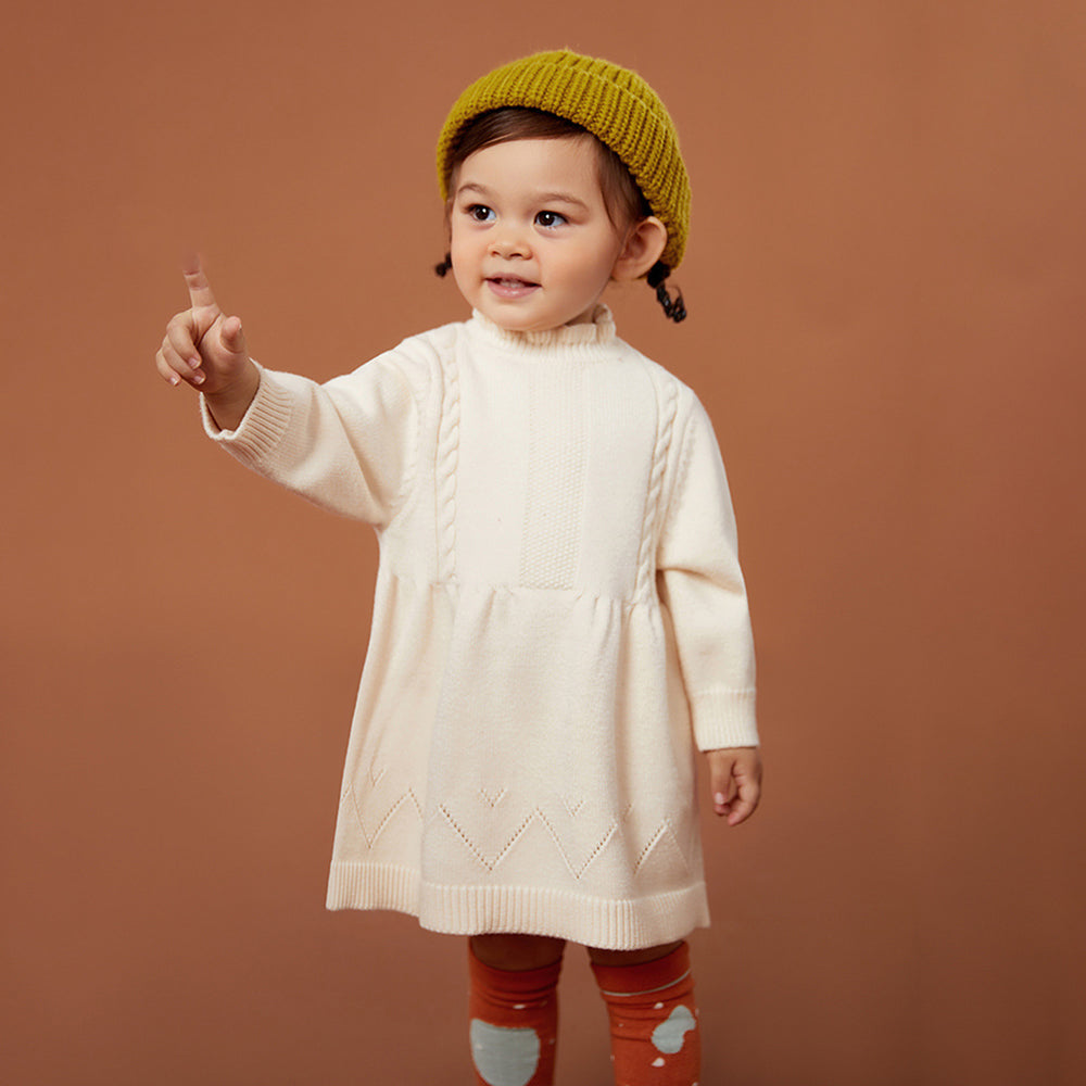 Baby Kid Girls Solid Color Crochet Dresses Wholesale 221202292