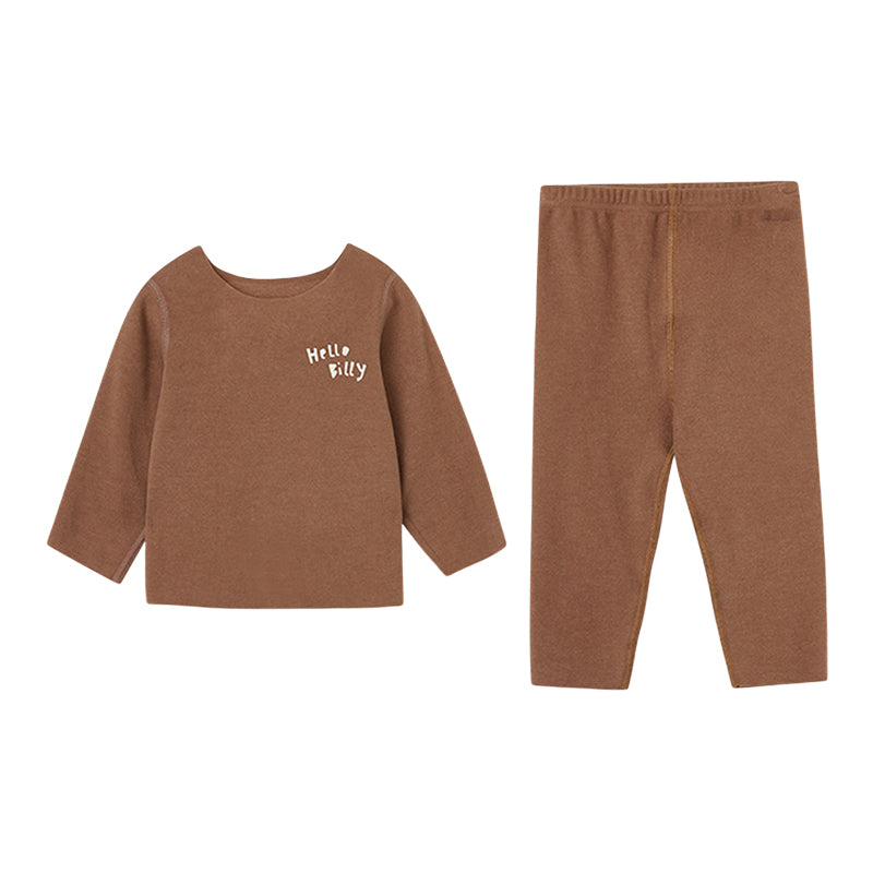 2 Pieces Set Baby Kid Unisex Letters Tops And Solid Color Pants Wholesale 221202293