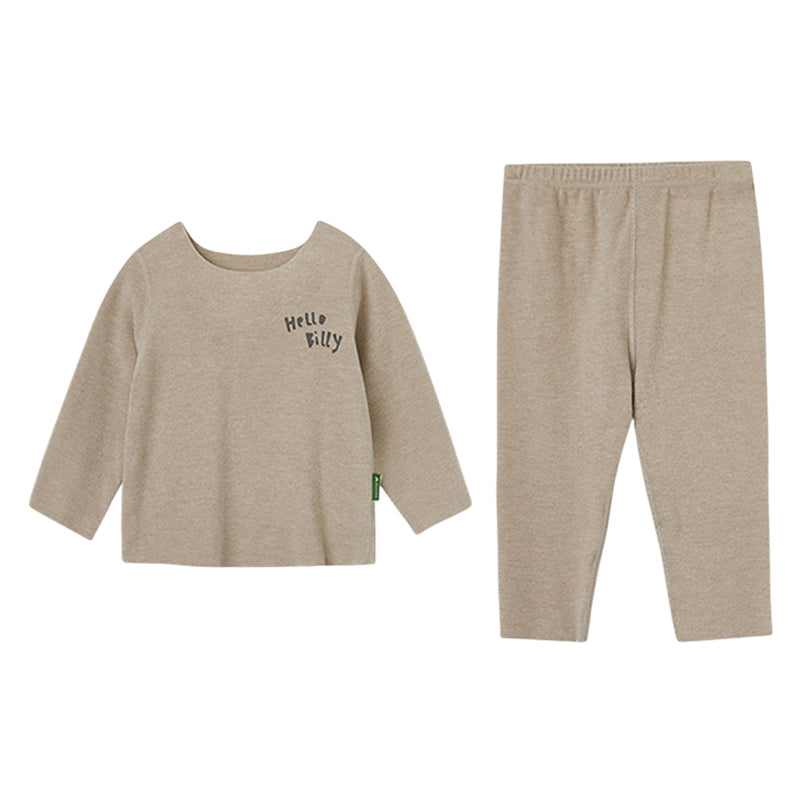 2 Pieces Set Baby Kid Unisex Letters Tops And Solid Color Pants Wholesale 221202293