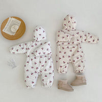Load image into Gallery viewer, Baby Girls Fruit Print Jumpsuits Wholesale 221202350
