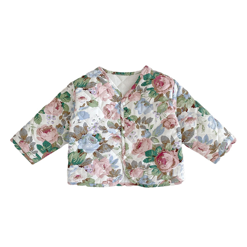 Baby Kid Girls Flower Print Jackets Outwears Wholesale 221202355