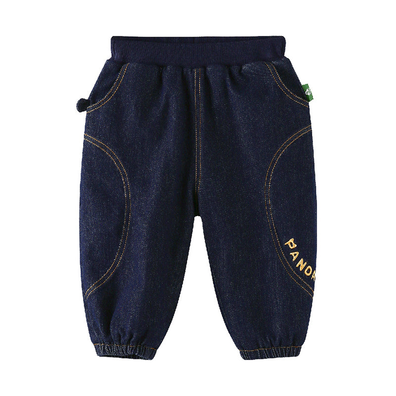 Baby Kid Unisex Letters Cartoon Pants Jeans Wholesale 221202396
