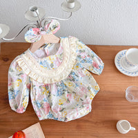 Load image into Gallery viewer, Baby Girls Flower Print Rompers Wholesale 221202399
