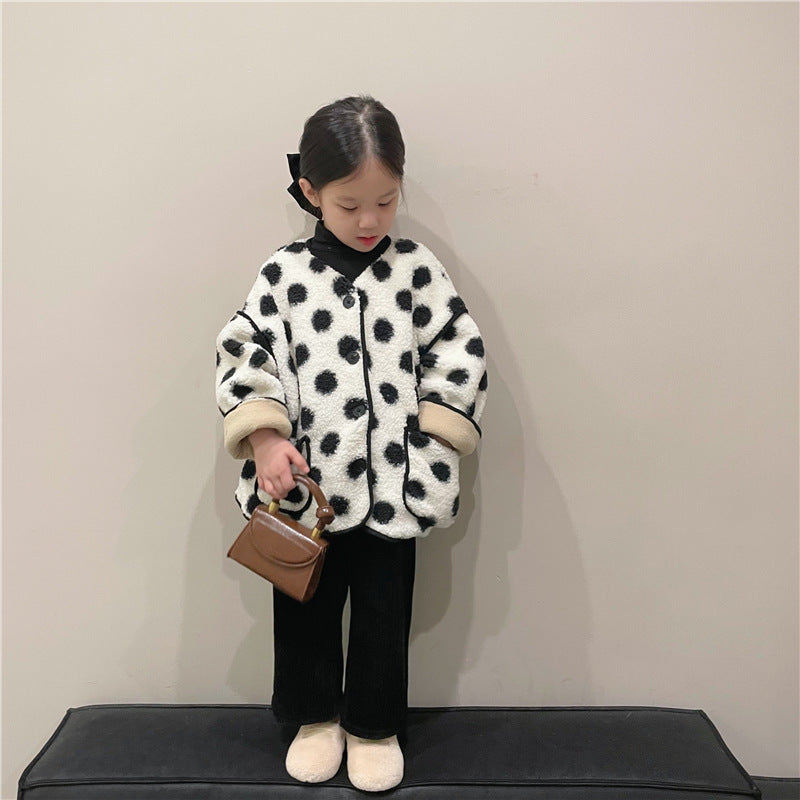 Baby Kid Girls Polka dots Jackets Outwears Wholesale 221202455