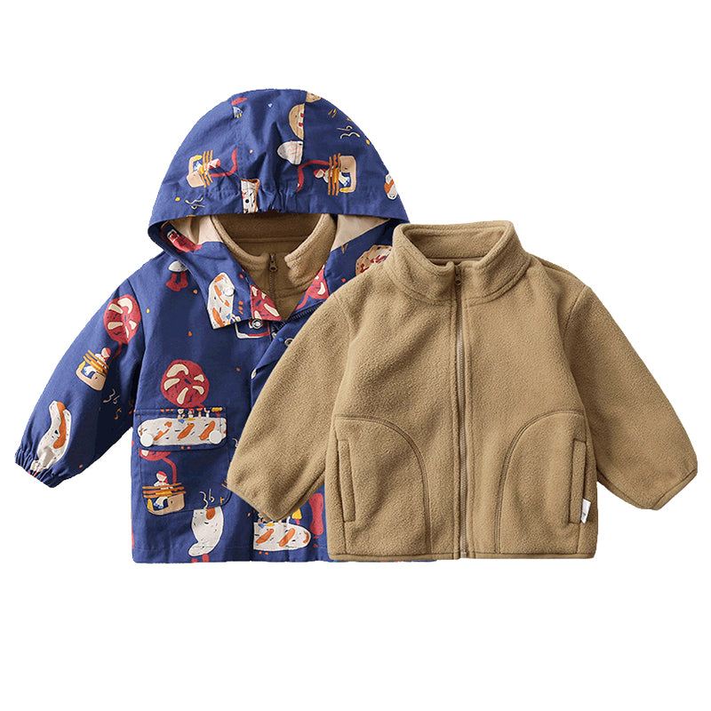 Baby Kid Unisex Cartoon Print Jackets Outwears Wholesale 22120250