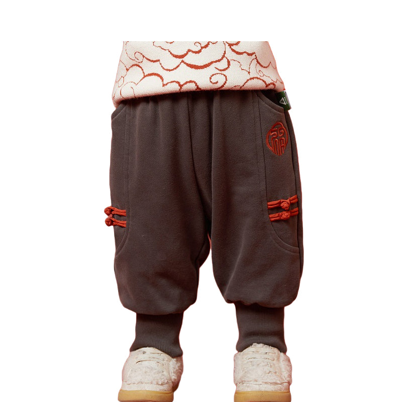 Baby Kid Unisex Letters Bow Embroidered Pants Wholesale 221202526