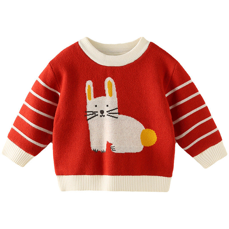Baby Kid Unisex Letters Animals Cartoon Crochet Sweaters Wholesale 221202543