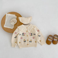 Load image into Gallery viewer, Baby Girls Flower Embroidered Cardigan Wholesale 221202617
