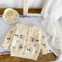 Load image into Gallery viewer, Baby Girls Flower Embroidered Cardigan Wholesale 221202617

