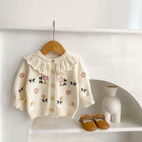 Load image into Gallery viewer, Baby Girls Flower Embroidered Cardigan Wholesale 221202617
