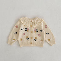 Load image into Gallery viewer, Baby Girls Flower Embroidered Cardigan Wholesale 221202617
