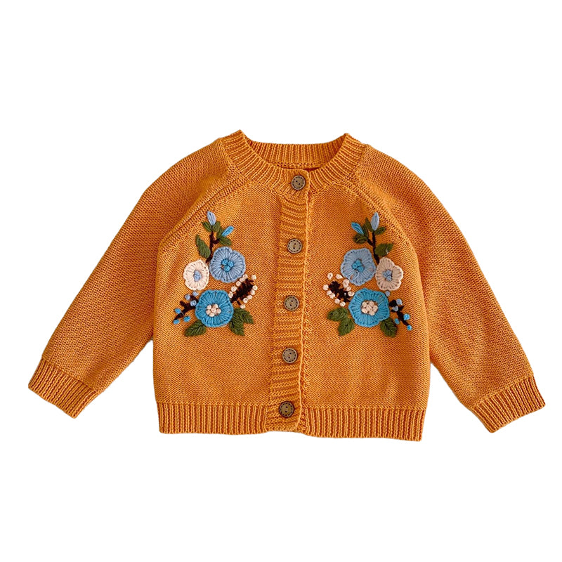 Baby Unisex Flower Cardigan Wholesale 221202619